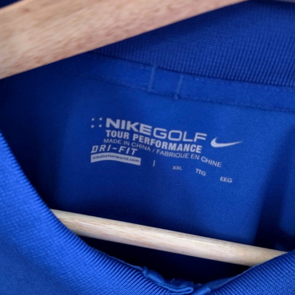 Disney Parks Nike Golf Blue Polo Shirt XXL Mickey Mouse Dri-Fit Tour Performance - Picture 4 of 4